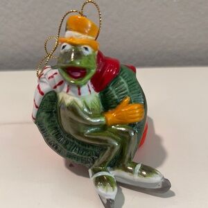 Kermit the Frog Christmas Ornament 1980 porcelain